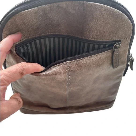 Jack Georges Brown Leather Backpack - Picture 6 of 10